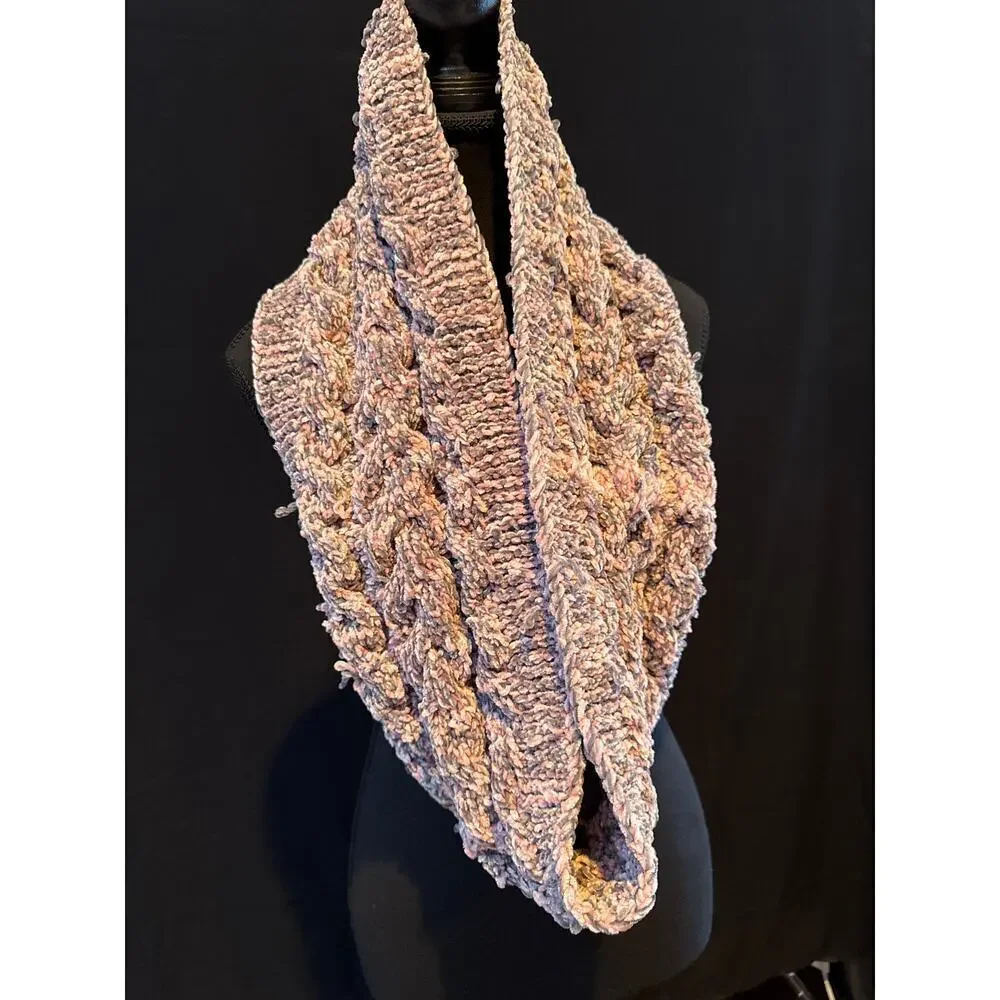 Steve Madden Pastel Colored Infinity Knitted Scarf